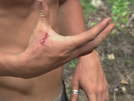 Survivor Jeff shirtless (hands/stomach)