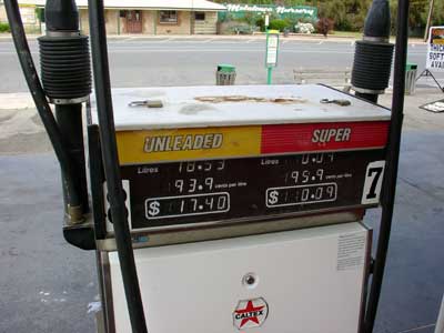Fuel pump, with unleaded and super